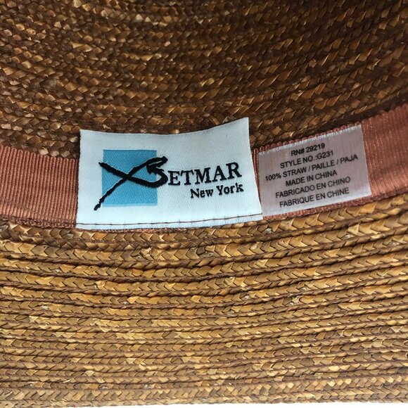Vintage Betmar New York Straw Hat – Quiet Luxury Autumn Edit – Timeless Boutique - Picture 16 of 16